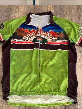 Primal Mens Cycling Jersey Single track Boulder Beer Copper Ale 3/4 Zip Large